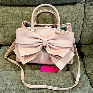 Betsey Johnson Big Bow Satchel Blush